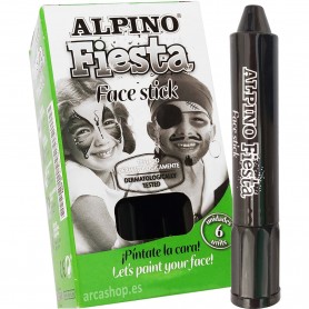 Maquillaje Pintura Cara Face stick Alpino: Blanco, Negro, Amarillo, Verde, Azul y Rojo.