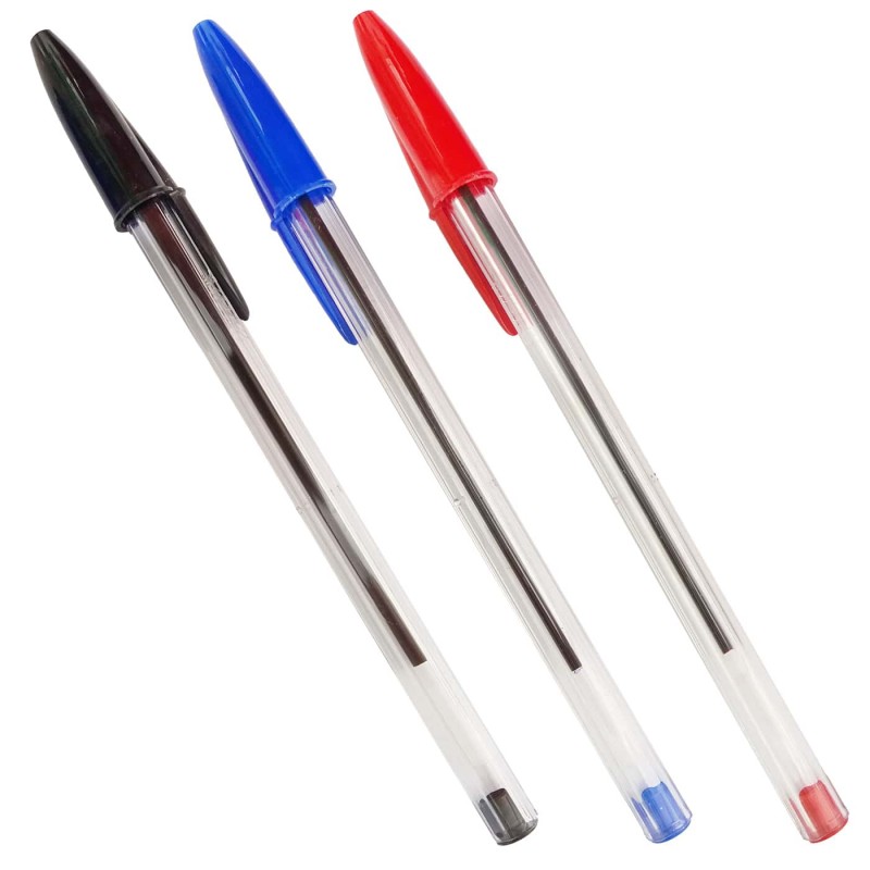 Bolígrafos BIC Clásicos o Boli BIC: Bic Rojo, BIC Azul y BIC Negro.