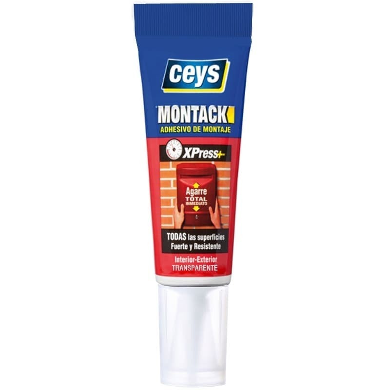  Ceys Montack Transparente (Invisible) Adhesivo de Montaje — Capacidad del envase: 125 ml – Color : Transparente . Foto Adhesivos y Pegamentos © Arcashop.es. 