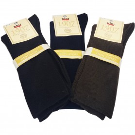 calcetin largo liso algodon color negro vestir o sport remallado a mano