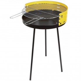 Barbacoa Sauvic. BBQ de 50 cm ø Redonda para Carbón vegetal. Barbacoa Camping, playa y jardín.