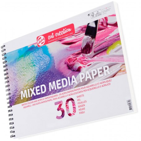 Bloc de papel para Técnicas Mixtas 250 grs (Acuarela, óleo, mixtas y Acrílico) Mix Media Talens Art Creation