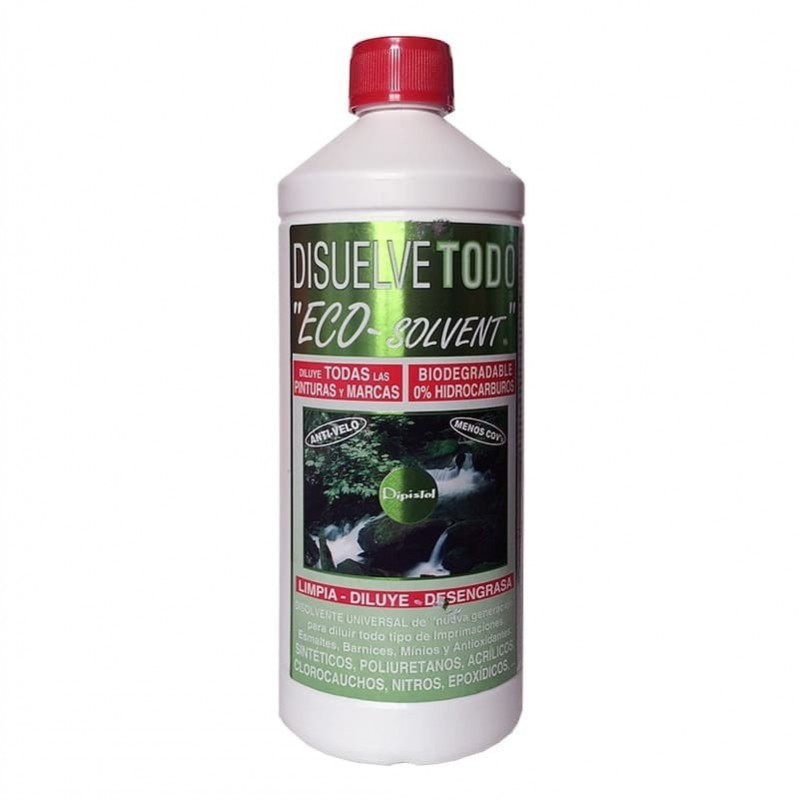 Disolvente Eco-Solvent, disolvente universal para pinturas y barnices, esmaltes, poliuretanos, acrílicos, clorocauchos, epoxis.