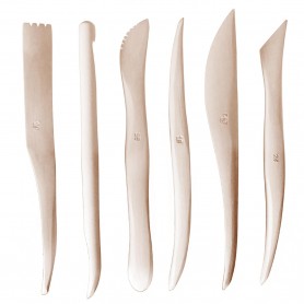 Palillos de madera para Modelar Barro Talens. Para profesionales, artistas, estudiantes de BBAA y talleres de escultura.