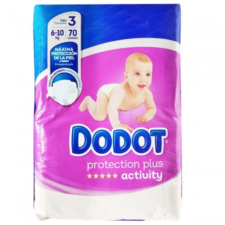 Dodot activity talla 3: Pañales DODOT, Talla 3,  de 6 a 10 kg. Pañales Bebé Culito y piel no irritada, seco y piel cuidada.