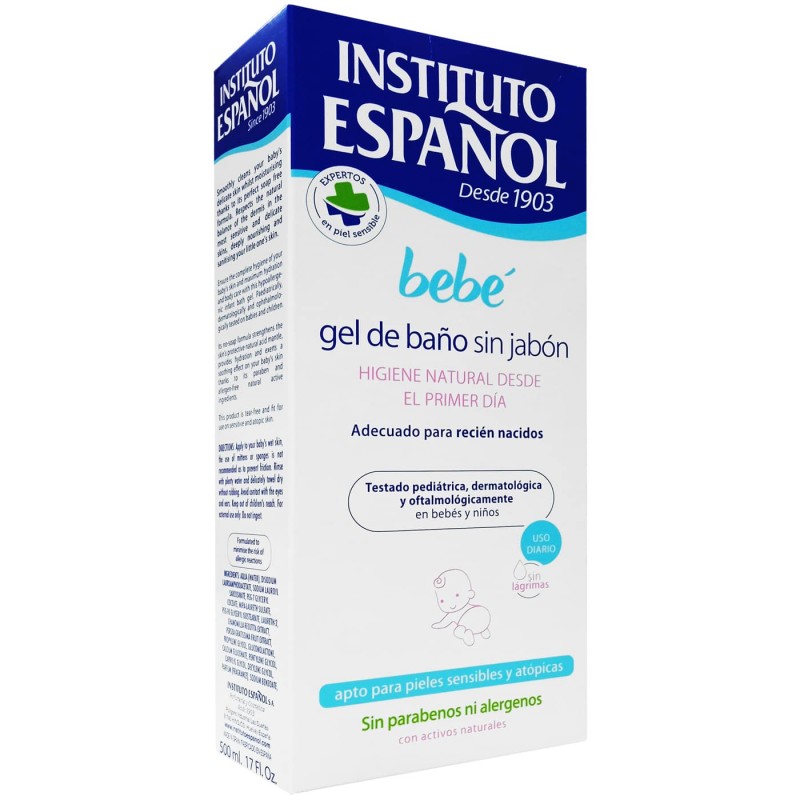 BEBÉ gel de baño sin jabón, Baño e higiene niños Instituto Español