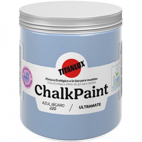 Pintura a la Tiza Chalk Paint Titanlux. Pintura 19 colores, Barniz incoloro y Cera incolora.