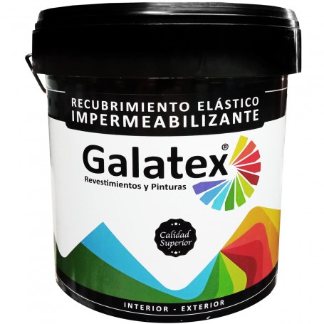 Pintura de Caucho (Rojo, Verde, Gris y Terracota). recubrimiento elástico impermeabilizante. Galatex.