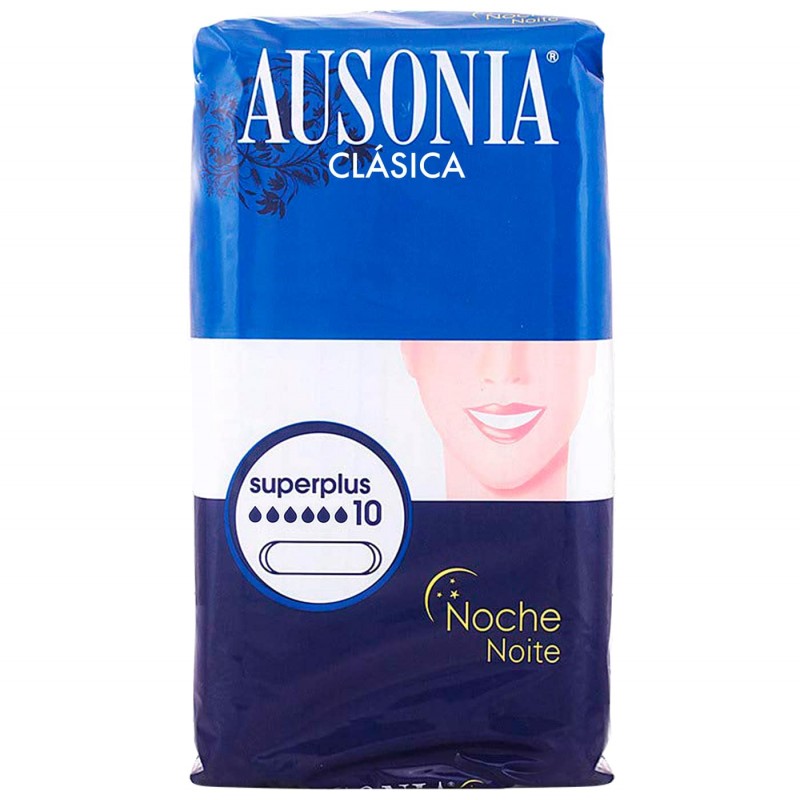 Compresas Ausonia Noche Clásica Superplus sin alas.