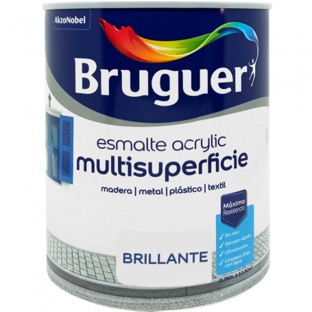 Bruguer Acrylic Brillante Esmalte Multisuperficies Colores, envase 750 ml.