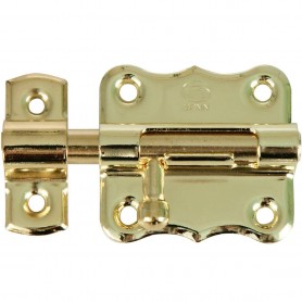 Pasador de sobreponer, pestillos para puertas Amig 384. Dorado Latón y Cromado Plateado.