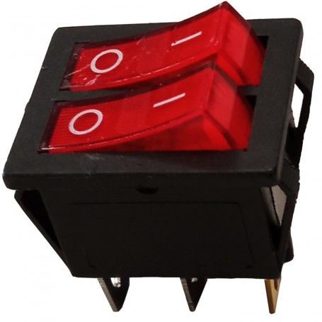 Doble Interruptor Luminoso 16A/250V , Recambio de componentes electrónicos.