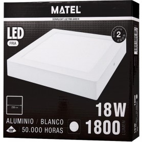 Panel de Luz Downlight LED Cuadrado de Superficie Matel
