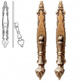 Tirador Herraje clásico ZAMAK para puertas y cajones 217A