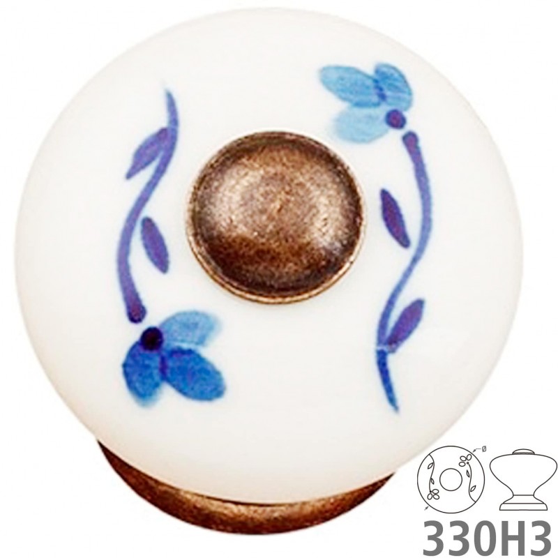 antiguos pomos tiradores en porcelana con motiv - Buy Vintage porcelain and  ceramic objects on todocoleccion