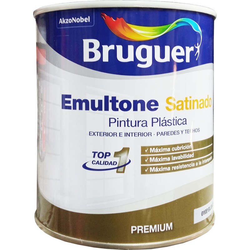Emultone, Pintura Plástica Blanco Mate, Bruguer