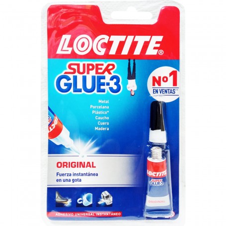 Loctite Super Glue 3, pegamento rápido de Cianocrilato.