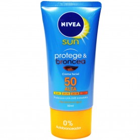 NIVEA Protege y Broncea Protección Facial Solar UVA UVB