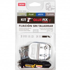 Soporte Fijación sin taladrar Tatay (Kit Glue Fix System), soporte adhesivo para complementos ONYX, FLAT, ARTIC y PLANUM Tatay