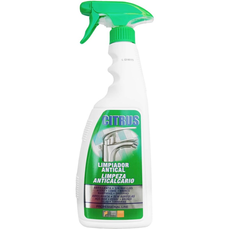 Limpiador Antical Líquido Abrillantador grifos baño y cocina, Spray CITRUS Faren