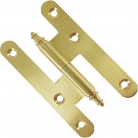 Pernio Bisagra con remate y canto redondo Latón AMIG 408C, bisagra mano izquierda y derecha.
