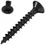 Tornillos Acero Esmaltado Negro Forja, Cabeza Avellanada Cruz Z