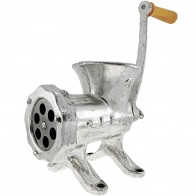 Picadora metálica para carne manual con manivela