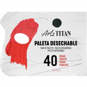 40 hojas papel desechable Paleta Pintor Titan Ars 22,5x30 cm