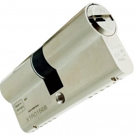 Cilindro Cerraduras Europerfil X12R ABUS latón o Niquel 30mm, 35mm, 40mm, 45mm, 50mm, doble embrague.
