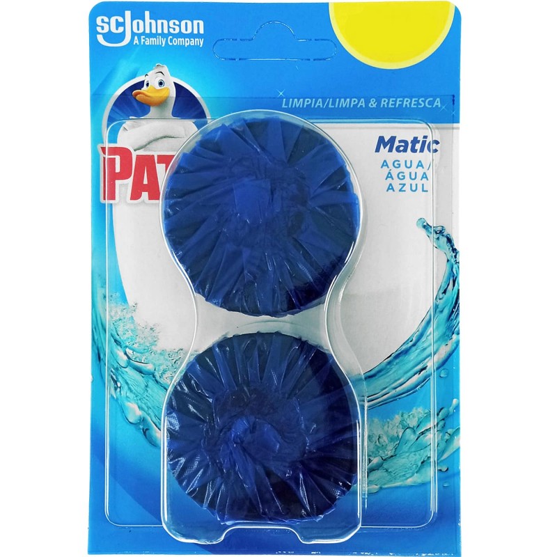 Pato Matic Agua Azul WC Limpia y Refresca el agua del Inodoro