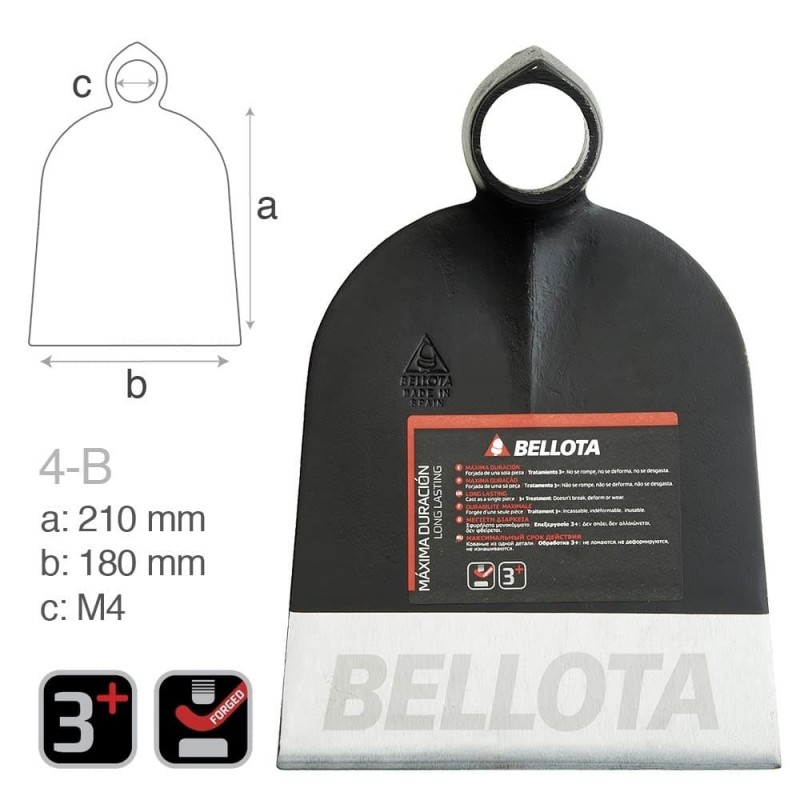 Azada de labranza Bellota. Azada Bellota labranza de 21x18 cm (modelo 4-b);