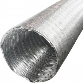 Tubo Flexible Aluminio para Gases y Humos Ø 90, 100, 110, 120 y 130 mm para cocinas, caravanas e talleres.