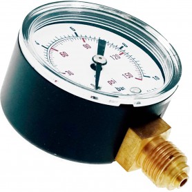 Manómetro Ø 53 para Control de Presión con salida inferior y rosca BSP. Presión máxima: 10 bar.