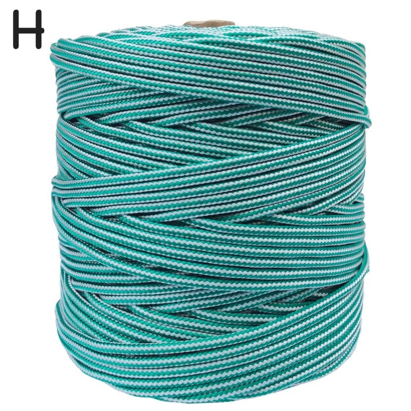 Cuerda de Nylon trenzado Verde o blanco, rollo 200 metros, grosor 5 mm