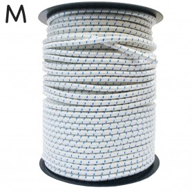 Cuerda elástica en rollos de 100 metros y disponible en dos grosores: 6 mm y 8 mm