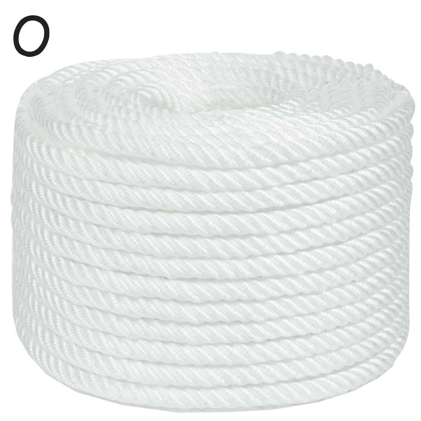 Cuerda Nylon Blanca Ø 16 mm, cuerda para pozos y poleas