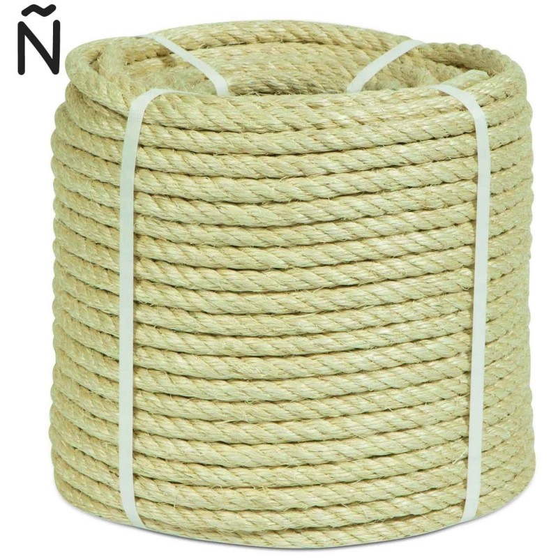 Cuerda de cáñamo Ø 16 mm para pozos, arrastre y poleas