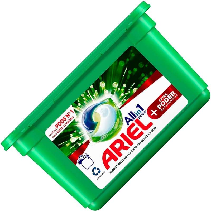 Ariel - 3En1 - Detergente en capsulas para lavadora, 38 capsulas