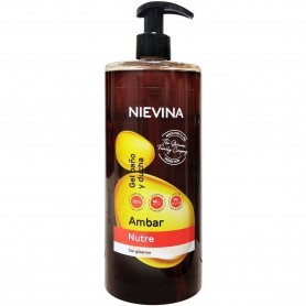 Nievina Gel de Ducha y Baño con Ámbar y Glicerina, 1 litro
