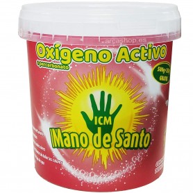 Oxígeno Activo con Percarbonato, Potenciador de Lavado, para ropa blanca y ropa color, marca Mano de Santo.