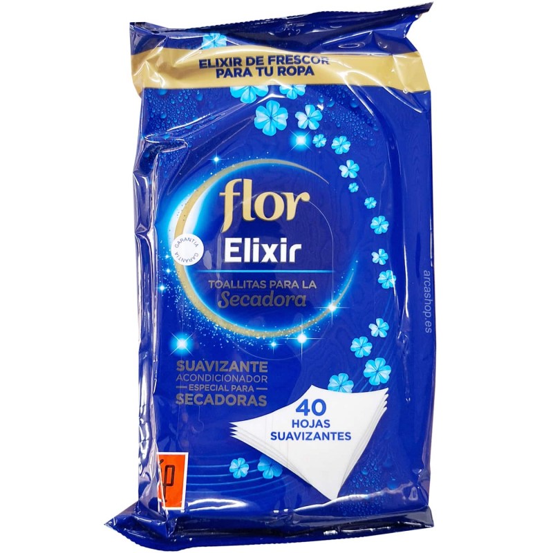 Toallitas Suavizantes para Secadoras, 40 toallitas, FLOR Elixir