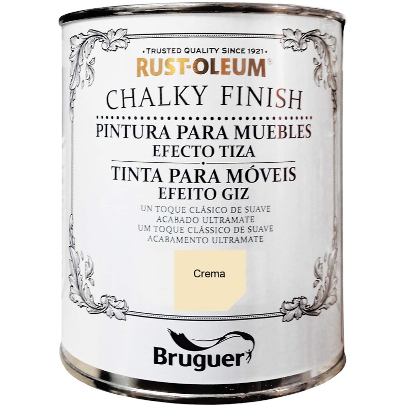Chalky finish bruguer, toda la gama de colores, pintura a la tiza bruguer, 750 ml.