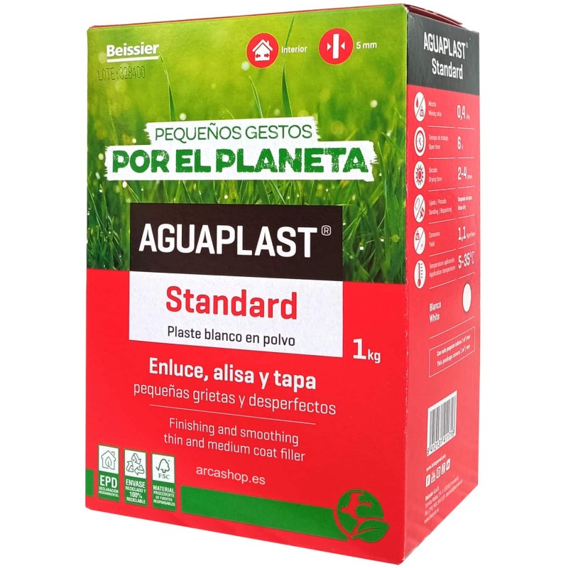 Emplaste Plaste Standard Interior Aguaplast (Caja Roja) Masilla pintor. Masilla para preparar Aguaplast.