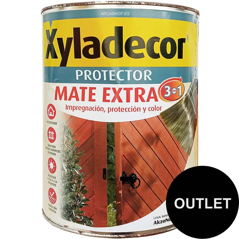 Xyladecor Protector Madera Mate 3 en 1 (Outlet) 5 litros, Mate Incoloro, Mate Teca.
