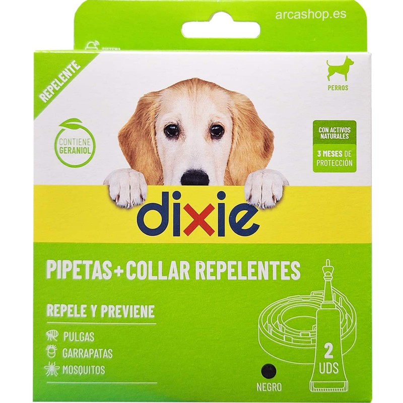 Pipetas Repelentes y Collar Antiparásitos para Perros DIXIE
