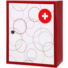 Botiquín Sanitario, marca Arregui, modelo BT001-1, Dimensiones de 100 mm de profundidad, 315 mm de ancho y 360 mm de altura.