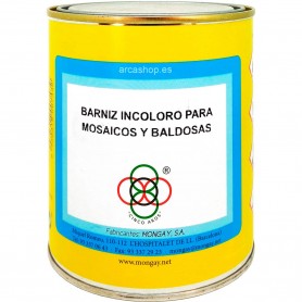 Barniz para mosaicos y baldosas Incoloro Mongay, envase 750 ml