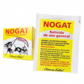 NOGAT Raticida Uso General. Polvo Exterminador Ratas y ratones, nogat nunca falla.