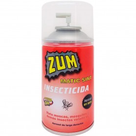 ZUM MATIC SINT Insecticida moscas y mosquitos y otros insectos voladores. 250 ml con Boquilla pulverizador automático.