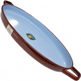 Fuente Ovalada de Acero Esmaltado 35 x 23 cm